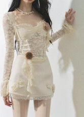 Flora French Lace Knit Sweater